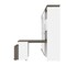 Bestar Orion 118W Full Murphy Bed with Shelving and Fold-Out Desk (119W), White & Walnut Grey 116866-000017 - alternate 4